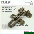 hook door latch for garage door threshold